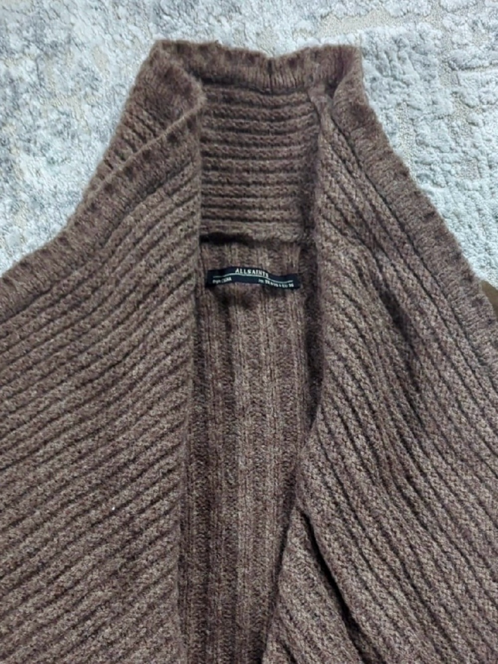 AllSaints Brown Force Cardigan – Size 4 Small